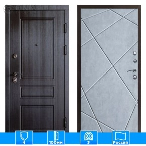 Входная дверь Престиж 125571 венге бетон светлый