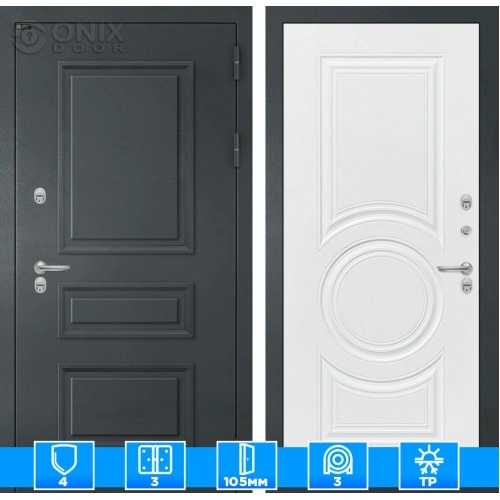 Входная дверь Атлантик 23 - Белый софт