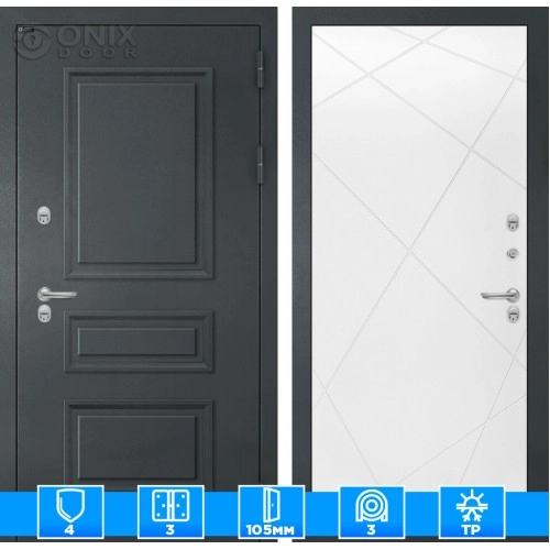 Входная дверь Атлантик 24 - Белый софт