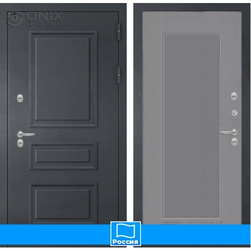 Входная дверь Атлантик 30 - Серый рельеф софт