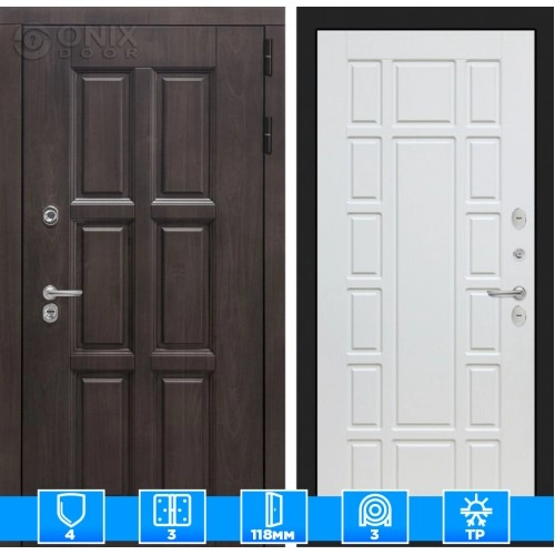 Входная дверь Лондон 12 - Белое дерево