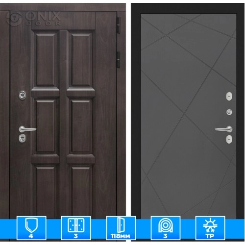 Входная дверь Лондон 24 - Графит софт