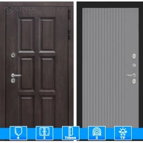 Входная дверь Лондон 29 - Серый рельеф софт