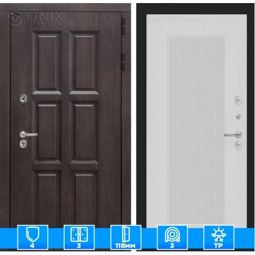 Входная дверь Лондон 30 - Белый рельеф софт