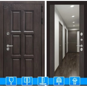 Входная дверь Лондон с зеркалом Максимум - Венге