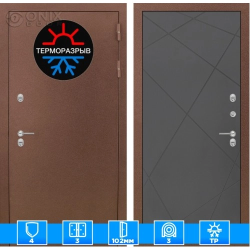 Входная дверь Термо Магнит 24 - Графит софт