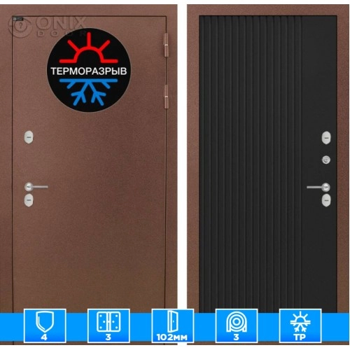 Входная дверь Термо Магнит 29 - Черный кварц