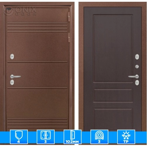 Входная дверь Термо Лайт 03 - Орех премиум