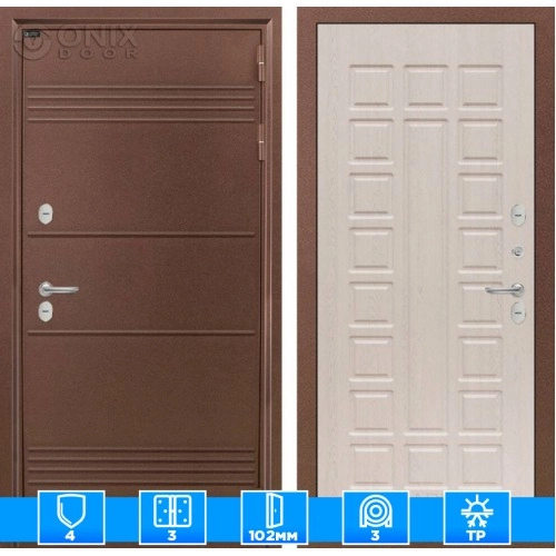 Входная дверь Термо Лайт 04 - Беленый дуб