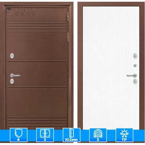 Входная дверь Термо Лайт 07 - Белое дерево