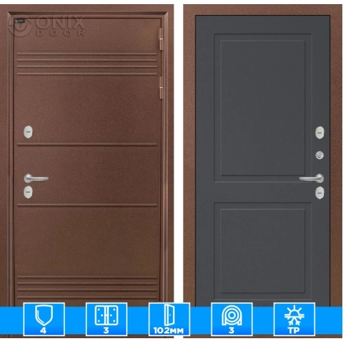 Входная дверь Термо Лайт 11 - Графит софт