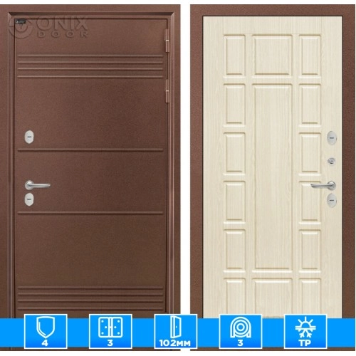 Входная дверь Термо Лайт 12 - Беленый дуб