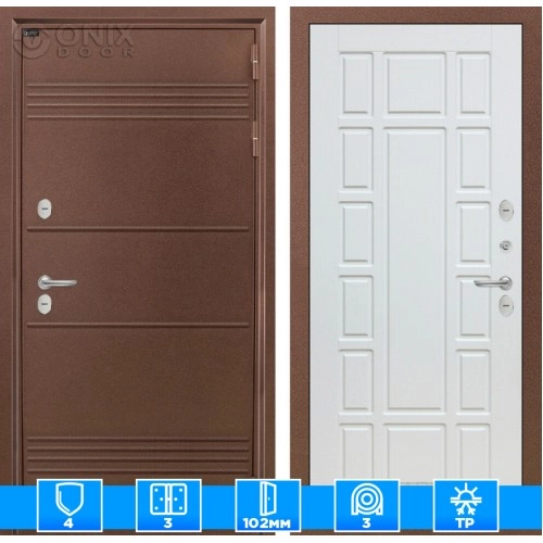 Входная дверь Термо Лайт 12 - Белое дерево