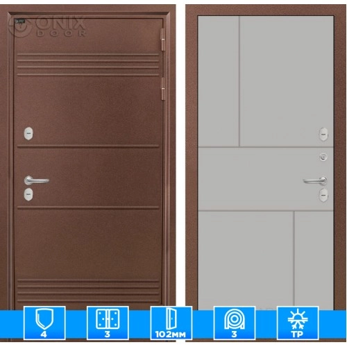 Входная дверь Термо Лайт 21- Грей софт