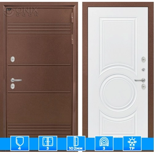 Входная дверь Термо Лайт 23 - Белый софт