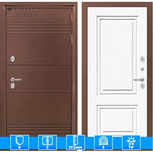 Входная дверь Термо Лайт 26 - Эмаль RAL 9003