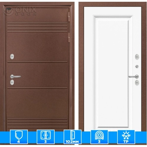 Входная дверь Термо Лайт 27 - Эмаль RAL 9003