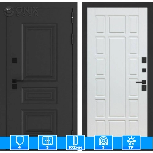 Входная дверь Аляска Лайт 12 - Белое дерево