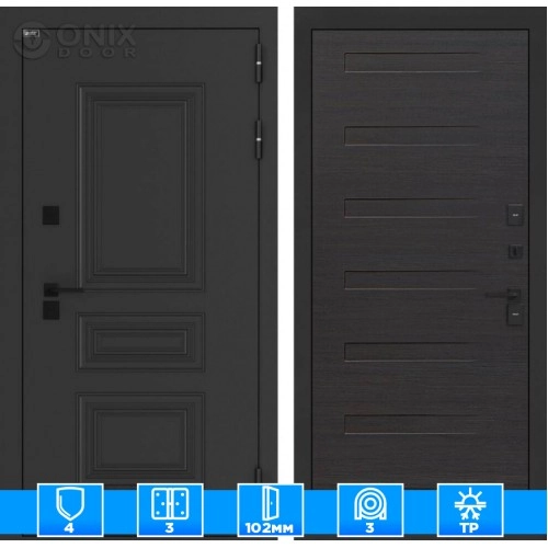 Входная дверь Аляска Лайт 14 - Эковенге горизонтальный