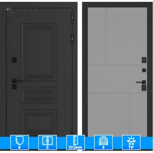 Входная дверь Аляска Лайт 21 - Грей софт