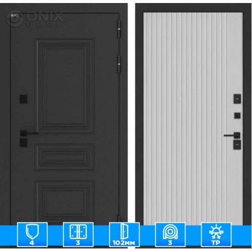 Входная дверь Аляска Лайт 29 - Белый рельеф софт