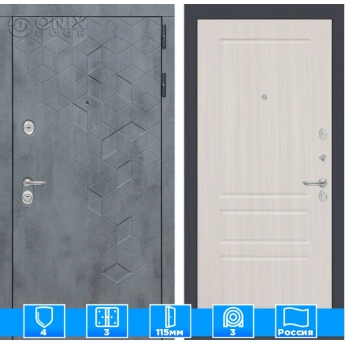 Входная дверь Бетон 03 - Сандал белый