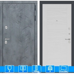 Входная дверь Бетон 06 - Белое дерево