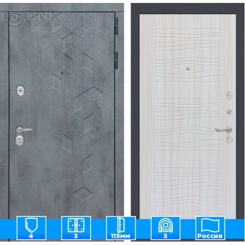 Входная дверь Бетон 06 - Сандал белый