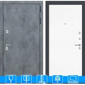 Входная дверь Бетон 07 - Белое дерево