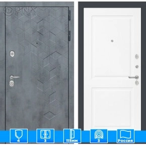 Входная дверь Бетон 11 - Белый софт