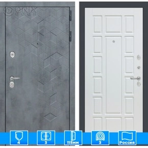 Входная дверь Бетон 12 - Белое дерево