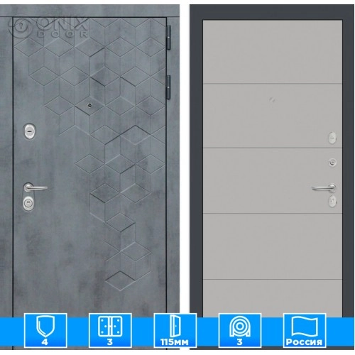 Входная дверь Бетон 13 - Грей софт