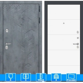 Входная дверь Бетон 13 - Белый софт