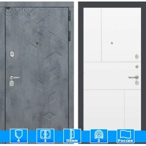 Входная дверь Бетон 21 - Белый софт