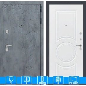 Входная дверь Бетон 23 - Белый софт