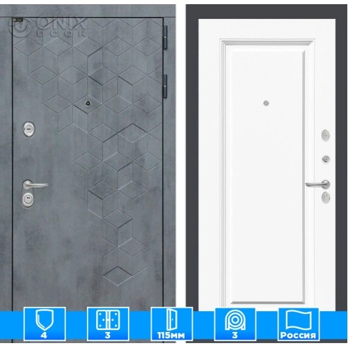 Входная дверь Бетон 27 - Эмаль RAL 9003