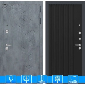 Входная дверь Бетон 29 - Черный кварц