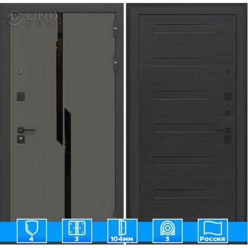 Входная дверь CARBON 14 - Эковенге поперечный