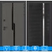 Входная дверь CARBON 31 - Черный кварц, зеркальная вставка с тонировкой