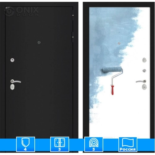 Входная дверь CLASSIC шагрень черная28 - Грунт под покраску