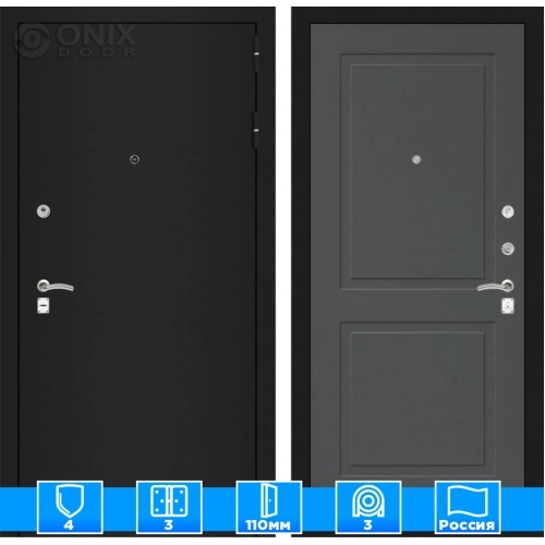 Входная дверь CLASSIC шагрень черная 11 - Графит софт