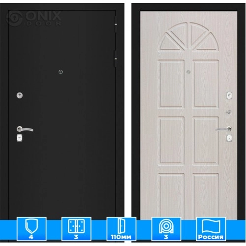 Входная дверь CLASSIC шагрень черная 15 - Алмон 25