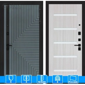 Входная дверь CREDOR 01 - Сандал белый, стекло белое