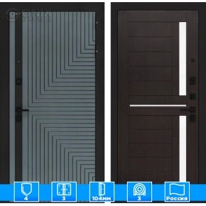 Входная дверь CREDOR 02 - Венге, стекло белое