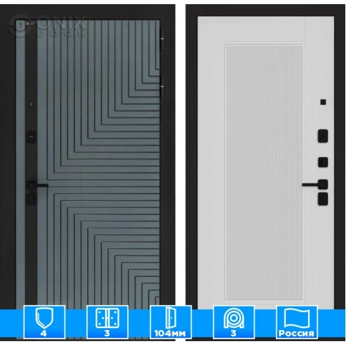 Входная дверь CREDOR 30 - Белый рельеф софт