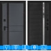 Входная дверь EVOLAB 31 - Черный кварц, зеркальная вставка с тонировкой