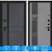 Входная дверь EVOLAB с Зеркалом 32 тонированным - Серый рельеф софт