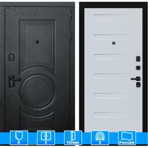 Входная дверь GRAND 14 - Дуб кантри белый горизонт