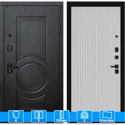 Входная дверь GRAND 29 - Белый рельеф софт