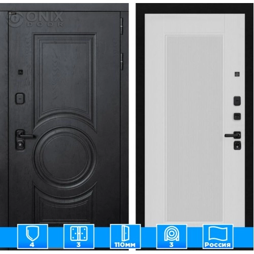 Входная дверь GRAND 30 - Белый рельеф софт